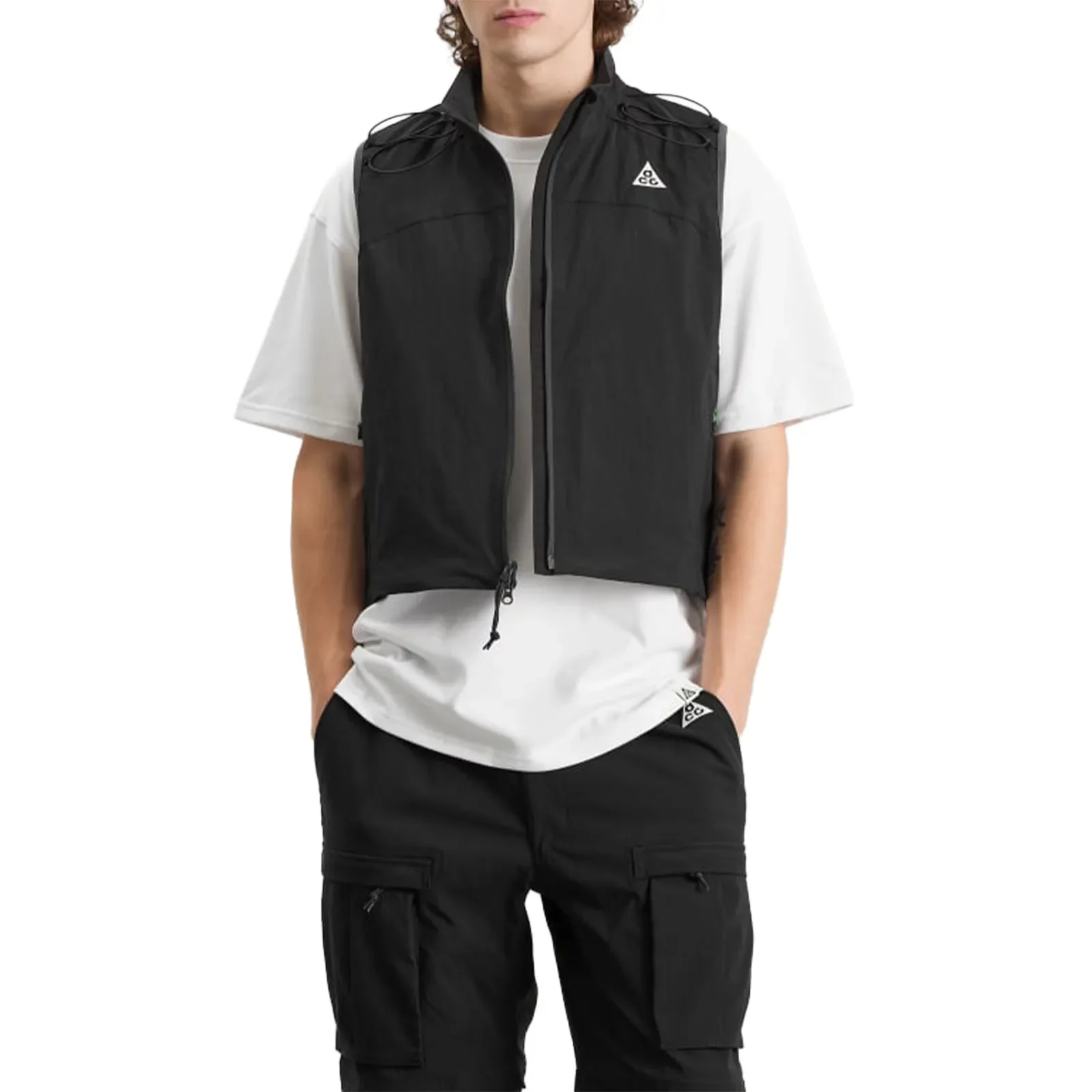 超美品！dead stock NIKE acg vest Nike ACG Vest Black Fleece Vintage Outdoors Hiking Casual