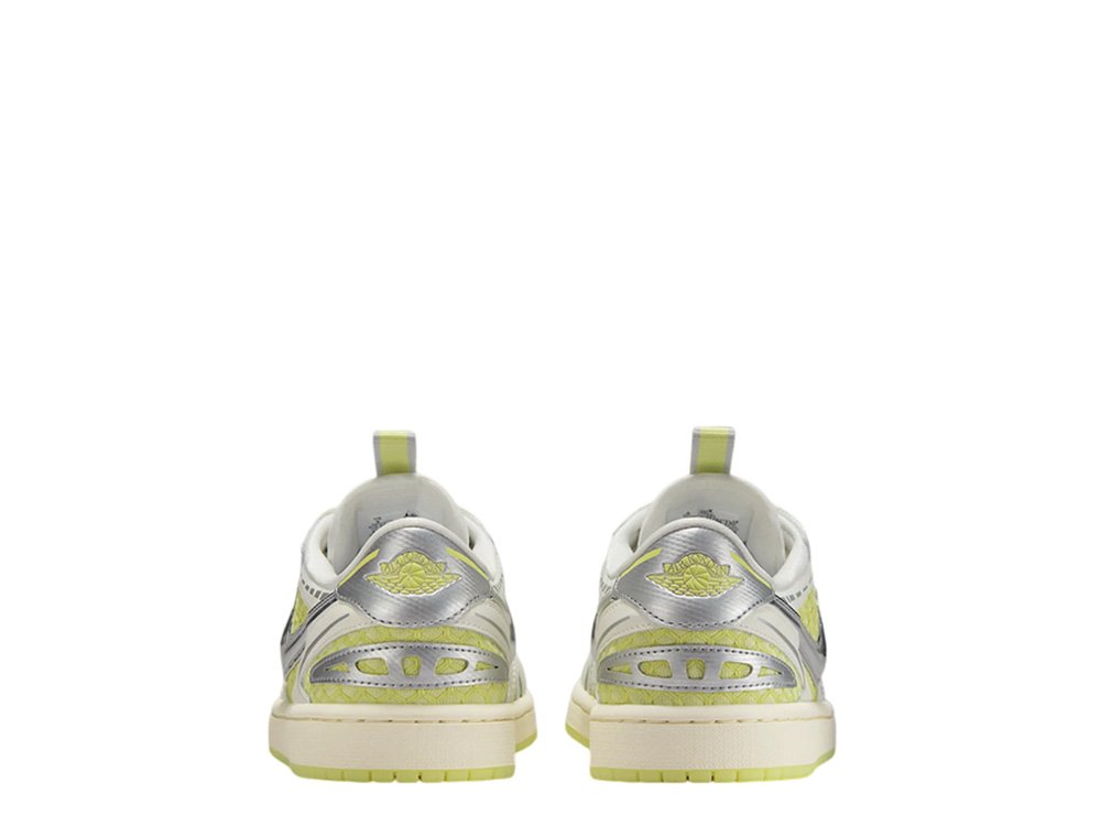 Air Jordan 1 Low Method of Make White and Green Shoes