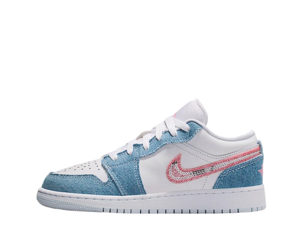 Buty Air Jordan 1 Low SE (GS) Niebieskie [HQ2001-400