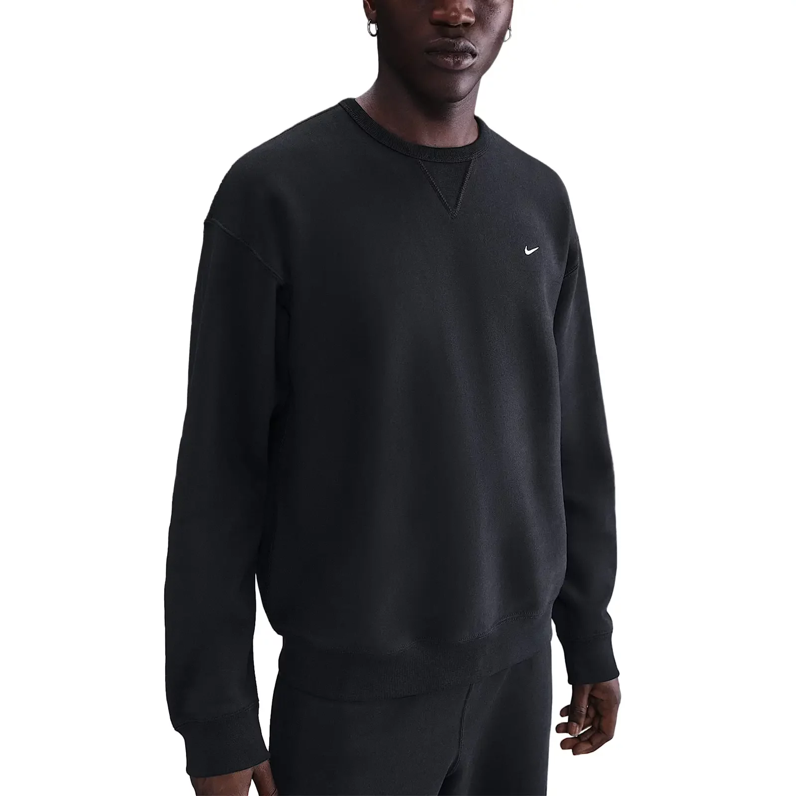 Sweatshirts Nike Solo Swoosh Fleece Crewneck 'Black' (HV1086-010