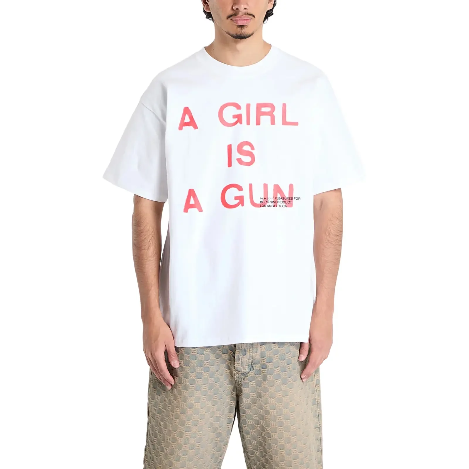 T-shirts Pleasures Girl Is A Gun T-shirt 'White' (P25SU061