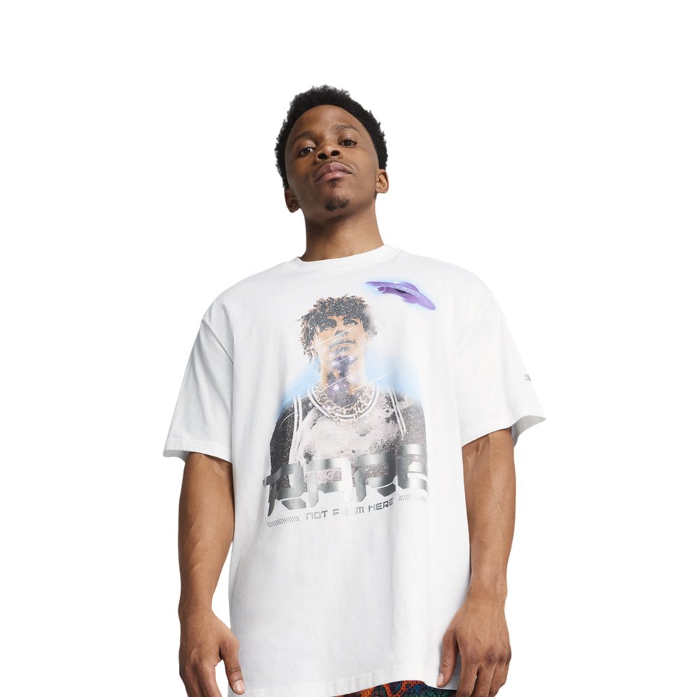 ・×・ 　　CALEE／MULTI PRINT L/S T-SHIRT Puma Melo Alien Skins Basketball T-shirt White [63067801