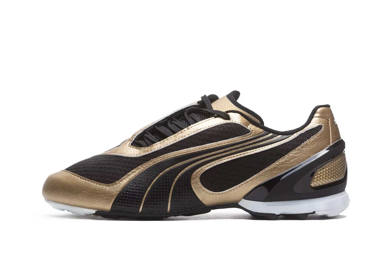 Metallic Puma Shoes Black Gold PUMA Women's Axelion Metallic