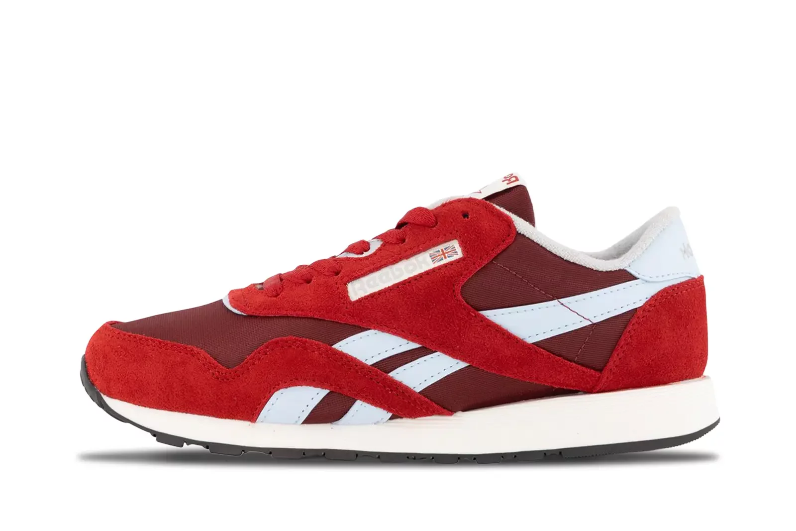 Burgundy Shoes Reebok White And Burgundy Sneakers Reebok Classic