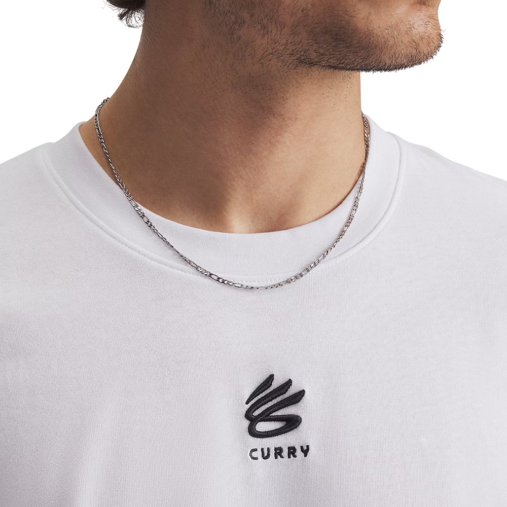 Under Armour Curry Logo Heavyweight T-Shirt White [1387107