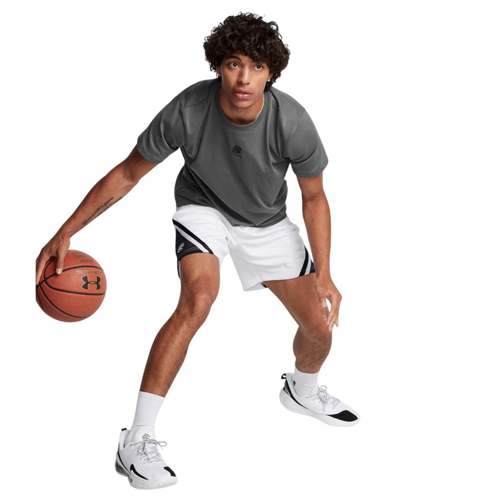 Under Armour Curry Logo Heavyweight T-Shirt Grey [1387107