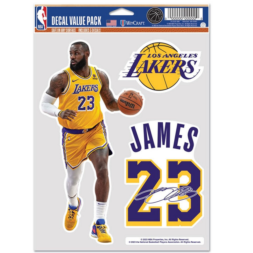 Wincraft Los Angeles Lakers Multi Use Fan Pack LeBron James sticker