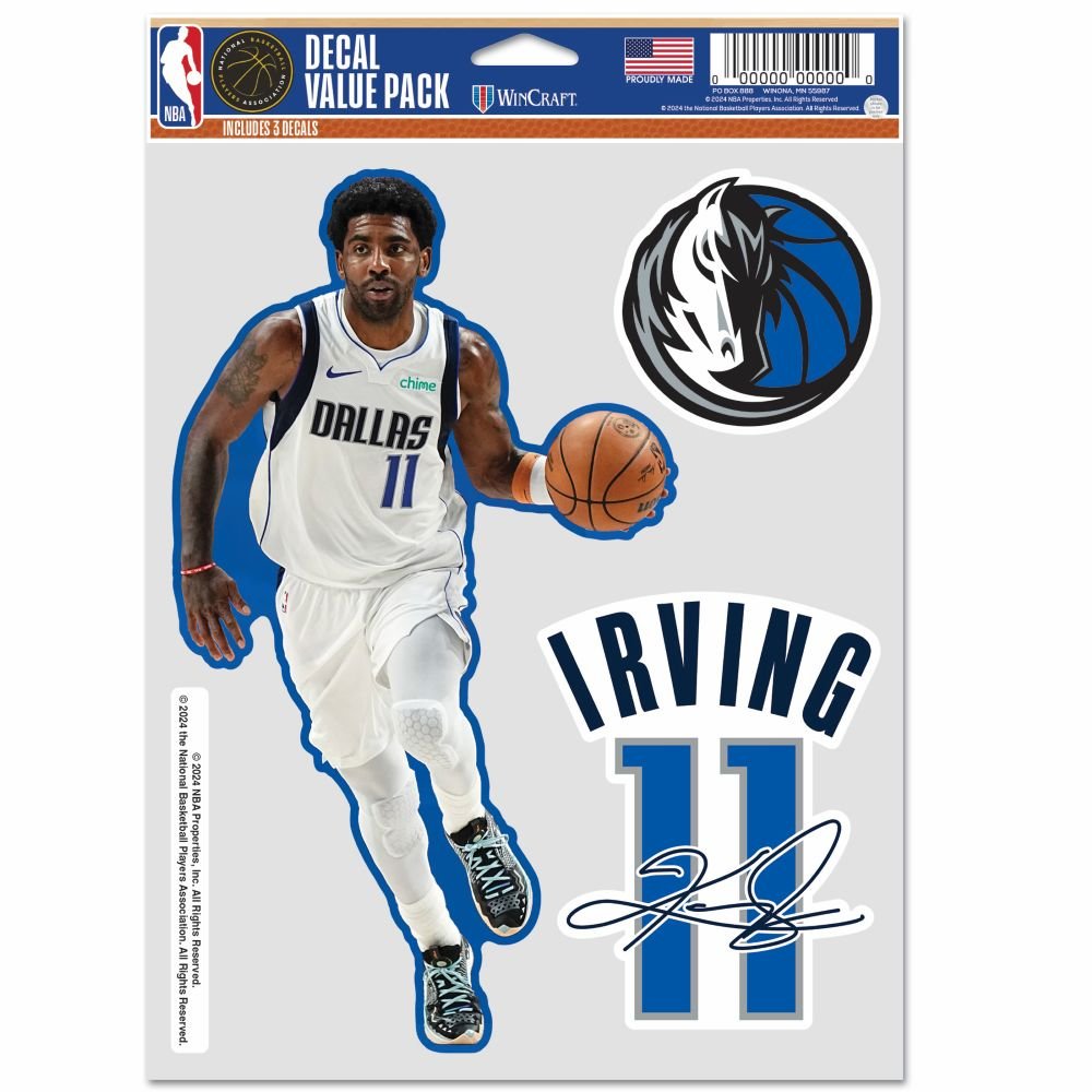 Wincraft Dallas Mavericks Multi Use Fan Pack Kyrie Irving Sticker