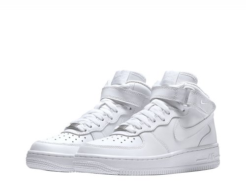 nike air force 1 mid (gs) "all white" białe nike air force 1 mid (gs) "all white" białe