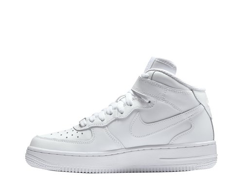 nike air force 1 mid (gs) "all white" białe nike air force 1 mid (gs) "all white" białe