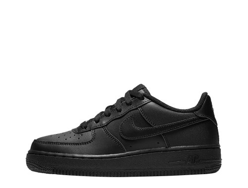 nike air force 1 low (gs) "all black" czarne nike air force 1 low (gs) "all black" czarne