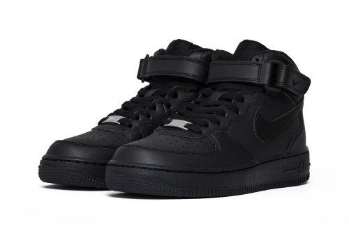 nike air force 1 mid (gs) "all black" czarne nike air force 1 mid (gs) "all black" czarne