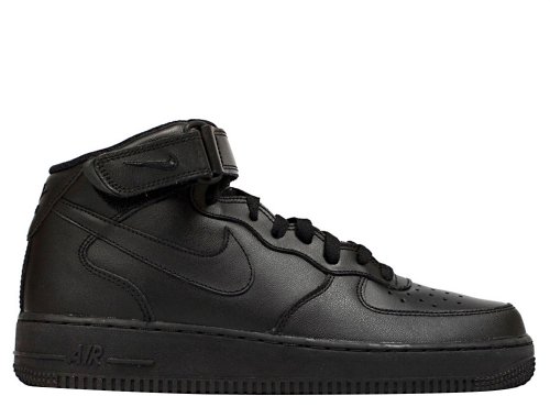 nike air force 1 mid (gs) "all black" czarne nike air force 1 mid (gs) "all black" czarne