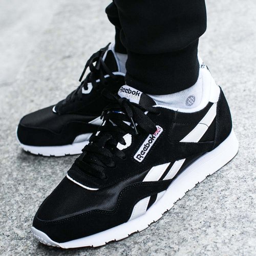 reebok classic nylon trainers in black 6604