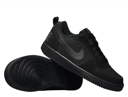 nike court borough low (gs) czarne nike court borough low (gs) czarne
