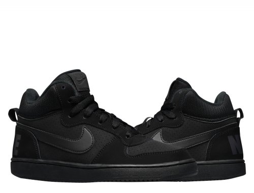 nike court borough mid (gs) czarne nike court borough mid (gs) czarne
