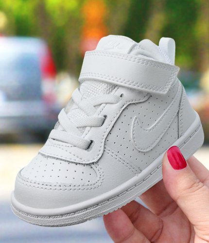 nike court borough mid (tdv) białe nike court borough mid (tdv) białe