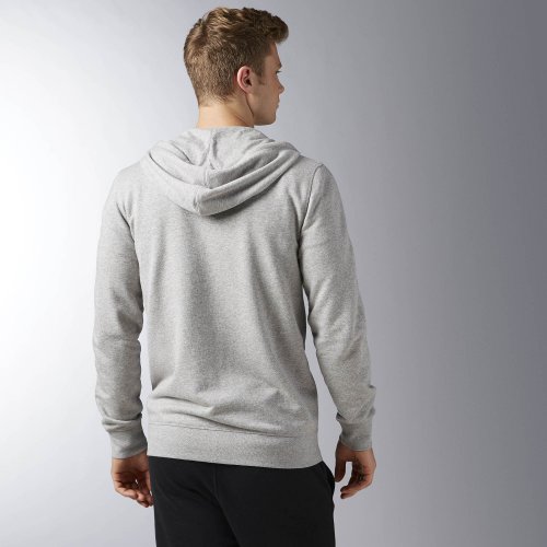 reebok elements seasonal ft full zip hoodie szara reebok elements seasonal ft full zip hoodie szara