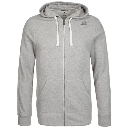 reebok elements seasonal ft full zip hoodie szara reebok elements seasonal ft full zip hoodie szara