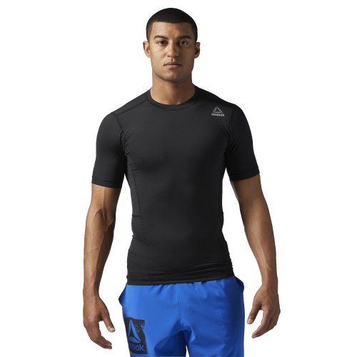 reebok workout ready short sleeve compression tee czarna reebok workout ready short sleeve compression tee czarna