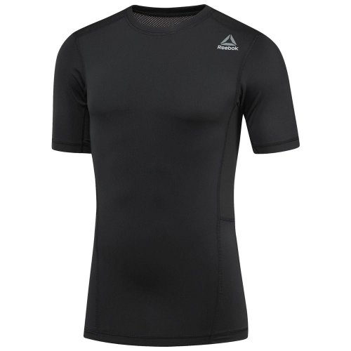 reebok workout ready short sleeve compression tee czarna reebok workout ready short sleeve compression tee czarna