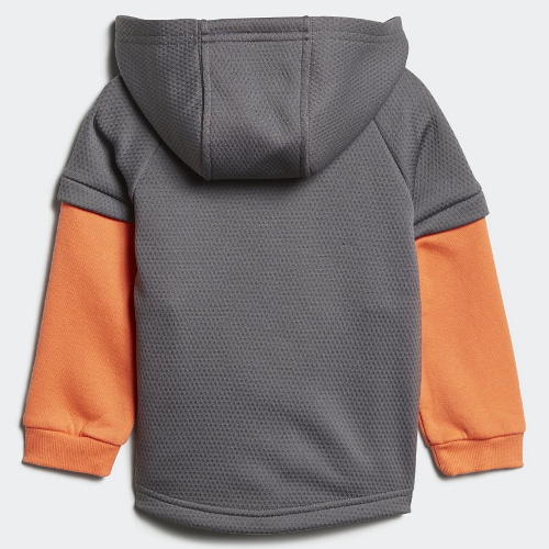 adidas i mini-me predator full zip hoodie szaro-pomarańczowy adidas i mini-me predator full zip hoodie szaro-pomarańczowy