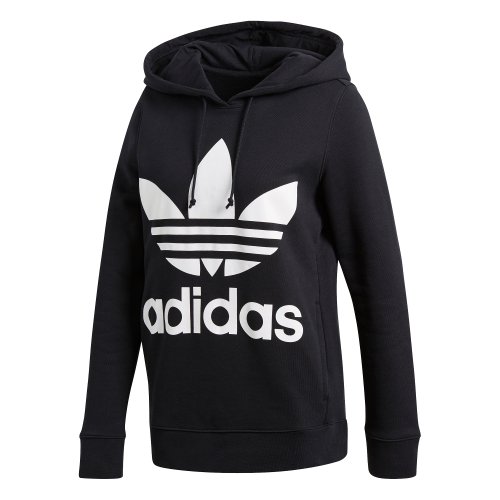 adidas trefoil hoodie czarno-biała adidas trefoil hoodie czarno-biała