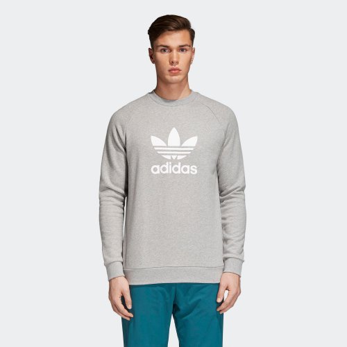 adidas trefoil crew szara adidas trefoil crew szara