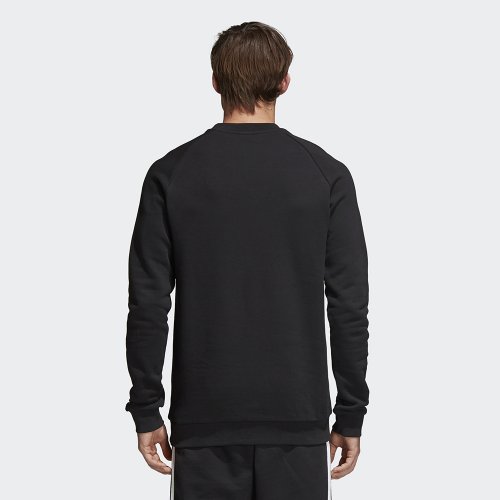 adidas originals trefoil crewneck czarno-biała adidas originals trefoil crewneck czarno-biała