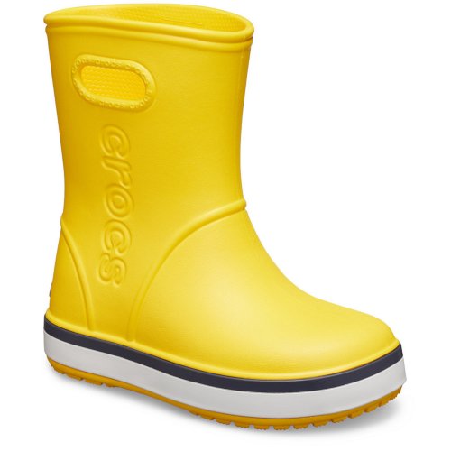 crocs crocband rain boot kids żółto-białe crocs crocband rain boot kids żółto-białe