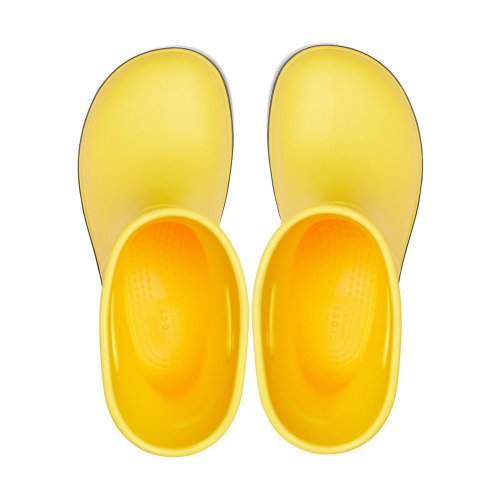crocs crocband rain boot kids żółto-białe crocs crocband rain boot kids żółto-białe