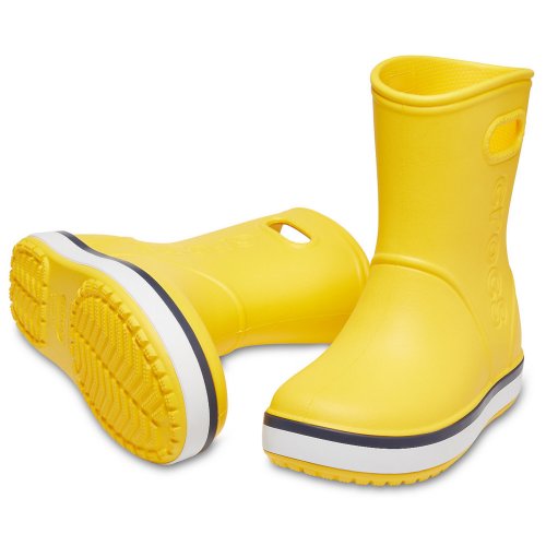 crocs crocband rain boot kids żółto-białe crocs crocband rain boot kids żółto-białe