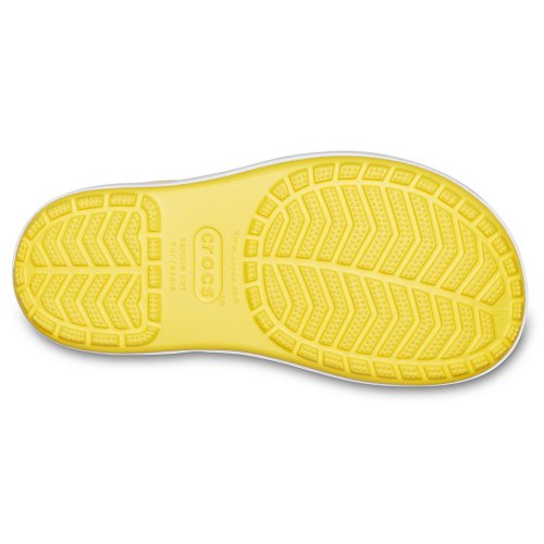 crocs crocband rain boot kids żółto-białe crocs crocband rain boot kids żółto-białe