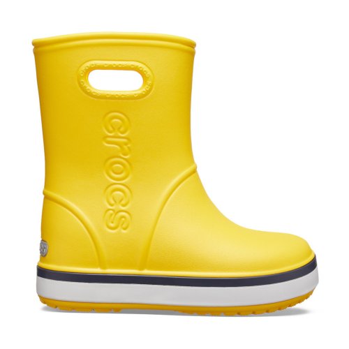crocs crocband rain boot kids żółto-białe crocs crocband rain boot kids żółto-białe