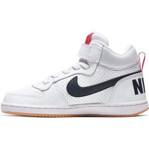 Nike Court Borough Mid (PSV) dla dzieci biaÅo-granatowe [870026-107] - butydlamalucha.pl