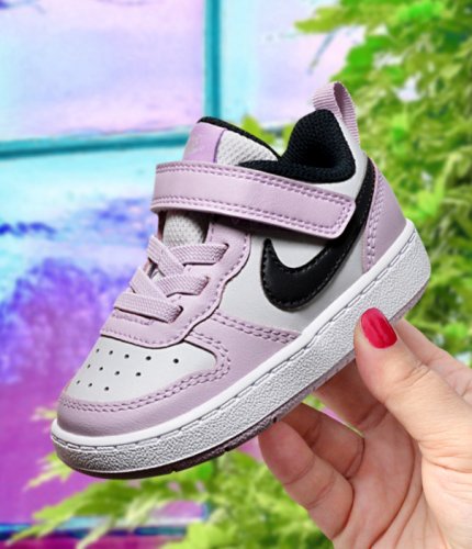 nike court borough low 2 (tdv) fioletowo-szare nike court borough low 2 (tdv) fioletowo-szare