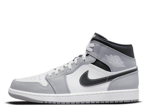 スニーカー (GS) Jordan 1 Mid Light Smoke Grey Nike GS Air Jordan 1 Mid 