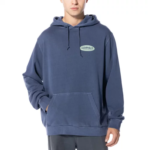 Sweatshirts Gramicci Original Freedom Oval Hooded Sweatshirt 'Navy Pigment'  (G3FU-J079-NAVY-PIGME) | WSS