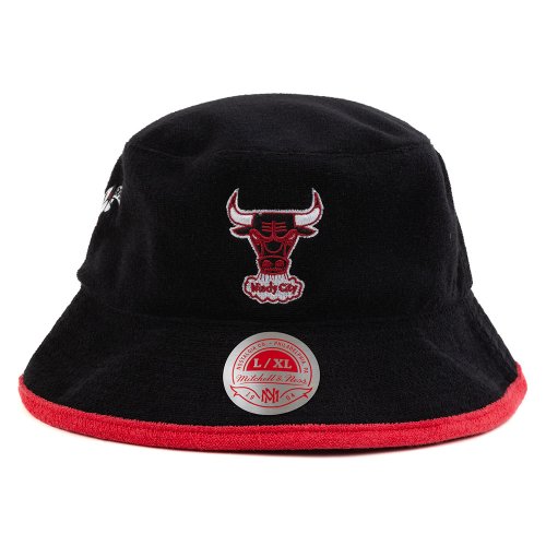 Mitchell & Ness Chicago Bulls NBA Cut Up Bucket Hat in Black | Size S/M | BUCKSH21322-CBUBLCK