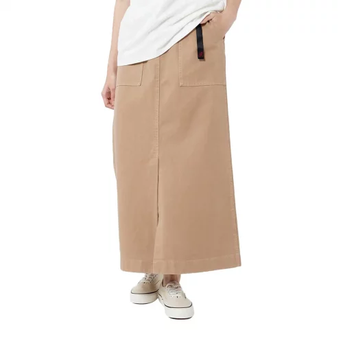 早期完売★LOW CLASSIC★DOUBLE WAIST LONG SKIRT スカートBrown LOW CLASSIC] / ☆ 24FW DOUBLE WAIST LONG SKIRT / BROWN (LOW