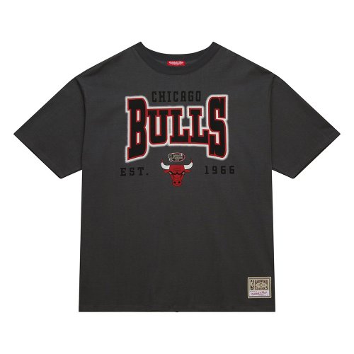 Mitchell&Ness NBA Logo Boyfriend Chicago Bulls Gray T-Shirt