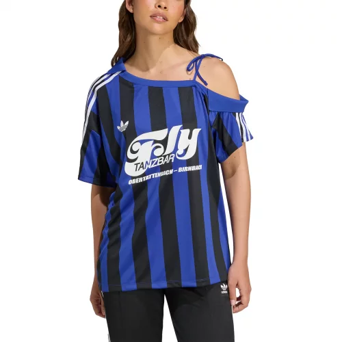 トップス adidas OFF SHOULDER JERSEY Jerseys adidas Originals Off Shoulder Jersey Semi Lucid Blue