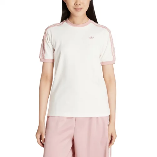 ★adidas★ Ruffle 3S Tee Clear Sky KC8820 Shop adidas Originals Ruffle 3-Stripes T-Shirt KC8820