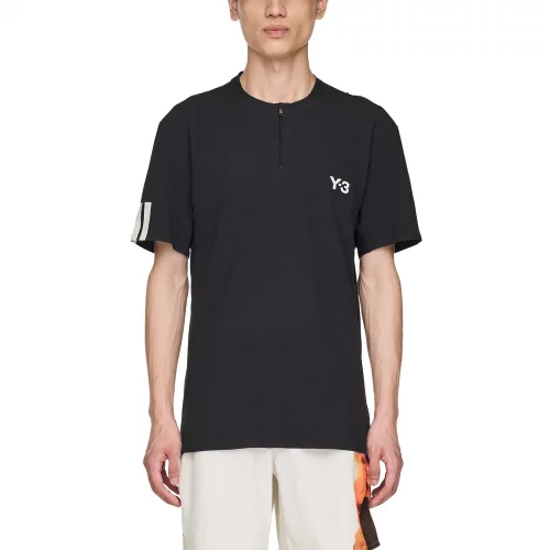 VIP【関税送料無料】希少 Adidas Y-3 3-Stipes T-shirt T-shirts adidas Y-3 Tennis Zip Tee 'Black' (JY6946) | WSS