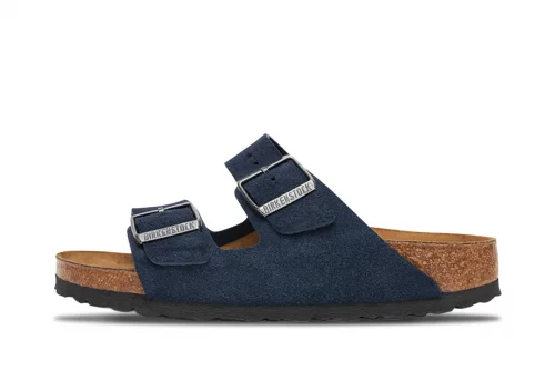 Birko Flor Navy Birkenstocks Canada Women's Arizona Soft Birko