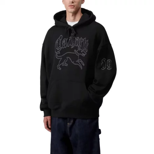 Sweatshirts Carhartt WIP Hooded Hackwork Sweatshirt 'Black