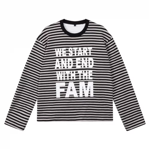 T-shirts La Fam Amsterdam Striped WSAEWTF Longsleeve 'Black