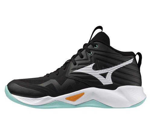BUTY MIZUNO WAVE MOMENTUM PRO MID BLACK/TANGELO/ICE GREEN [V1GA254512] 