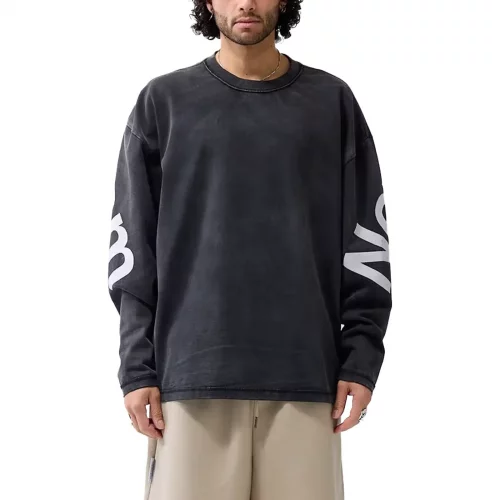 BRIEFING - MENS SIDE LOGO LINE CREW NECK / ロゴ サイドライン