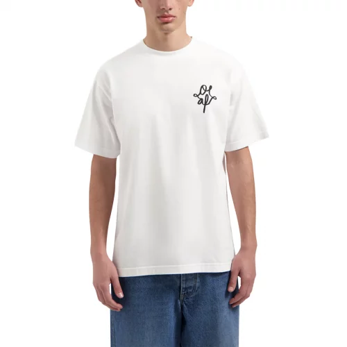 Tシャツ・カットソー WOOALONG Typo Graphic Tshirt WHITE WL242JST09UWHT Short sleeve T-shirt with print - T-shirts - Men | Bershka